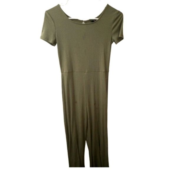 art class Other - Girls Ribbed Olive Stretch Jumpsuit